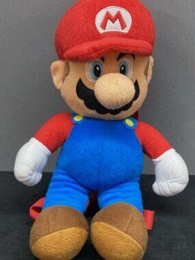NWT Nintendo Super Mario Plush Kids Plush Mini Backpack With Straps